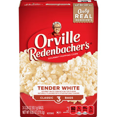 Orville Redenbacher's front packaging showing box design and quantity for quick purchase