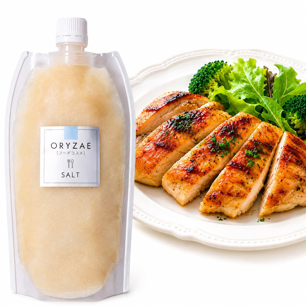 ＯＲＹＺＡＥ＼［フードコスメ］ front label of shio koji jar highlighting premium quality