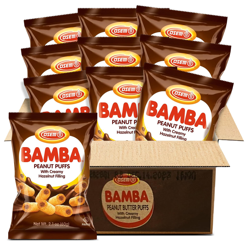 Osem Bamba front packaging showing brand and snack benefits