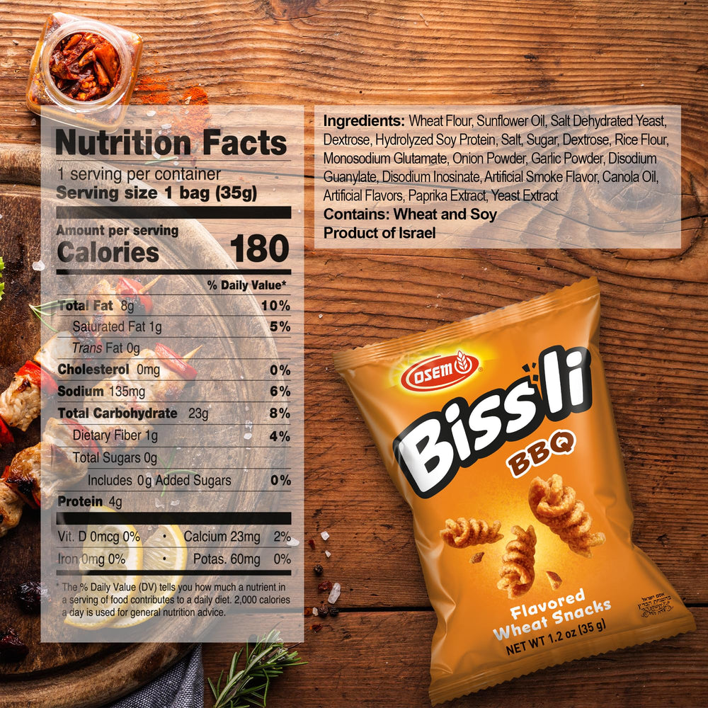 Osem Bissli close-up of crunchy texture emphasizing satisfying crisp bite