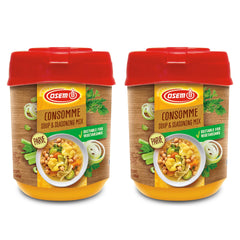 Osem consomme front packaging showing product name and two-pack convenience