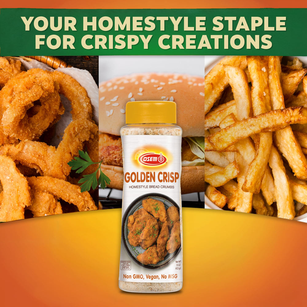 Osem crumbs sprinkled as a casserole topping delivering a golden crunchy layer