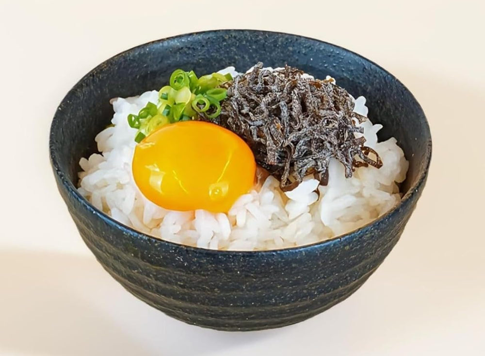 OSK Kurakon served in a bowl on rice demonstrating instant umami boost