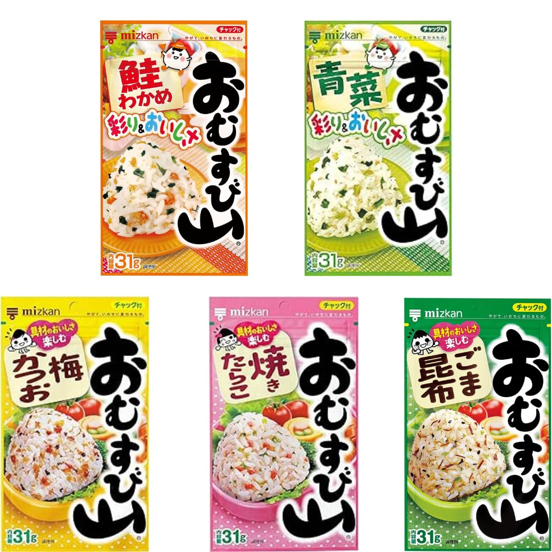OSK Mizkan front packaging showing five furikake sachets, convenient portable seasoning