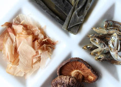OSK niboshi added to a clear broth, demonstrating flavor enhancement and ready-to-use benefit