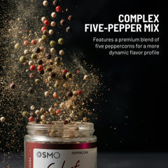 osmo 5-peppercorn inside grinder showing ease of use and bold aroma