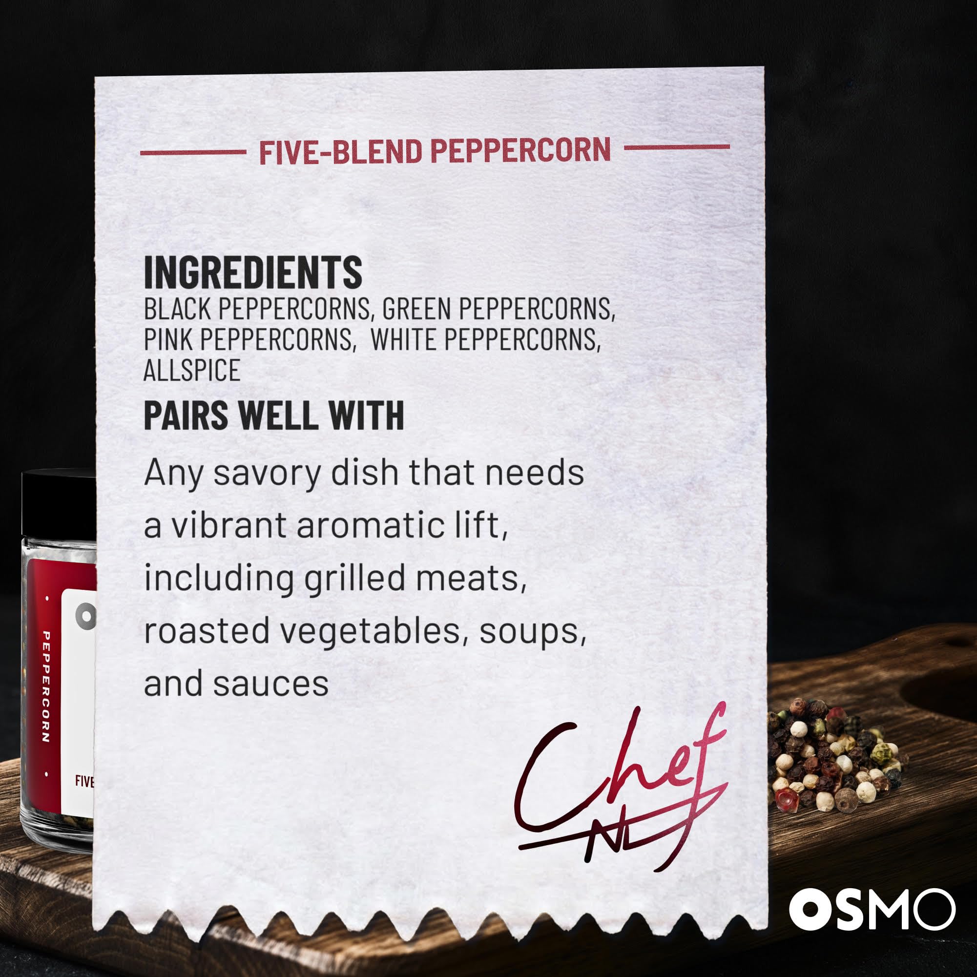osmo 5-peppercorn on a kitchen counter in use for everyday cooking
