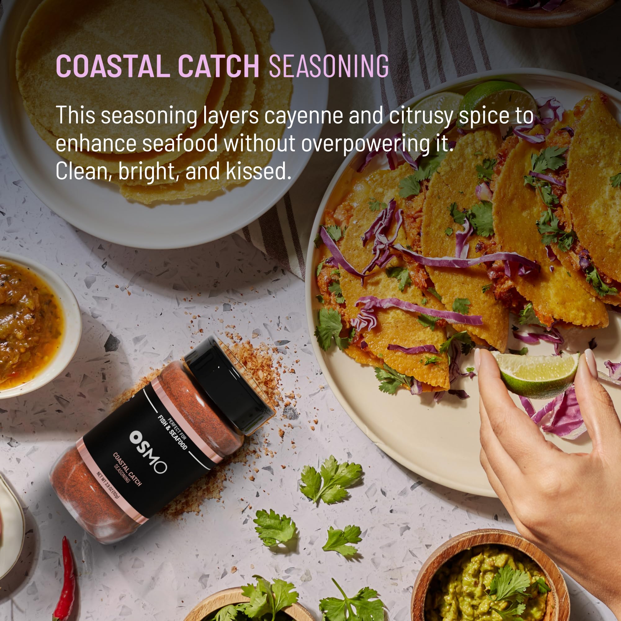 Osmo butcher rub creating steak crust and locking in savory, grilled flavor