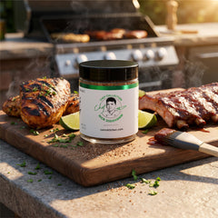 osmo salt sprinkled on steak adding smoky finish and enhancing savory taste