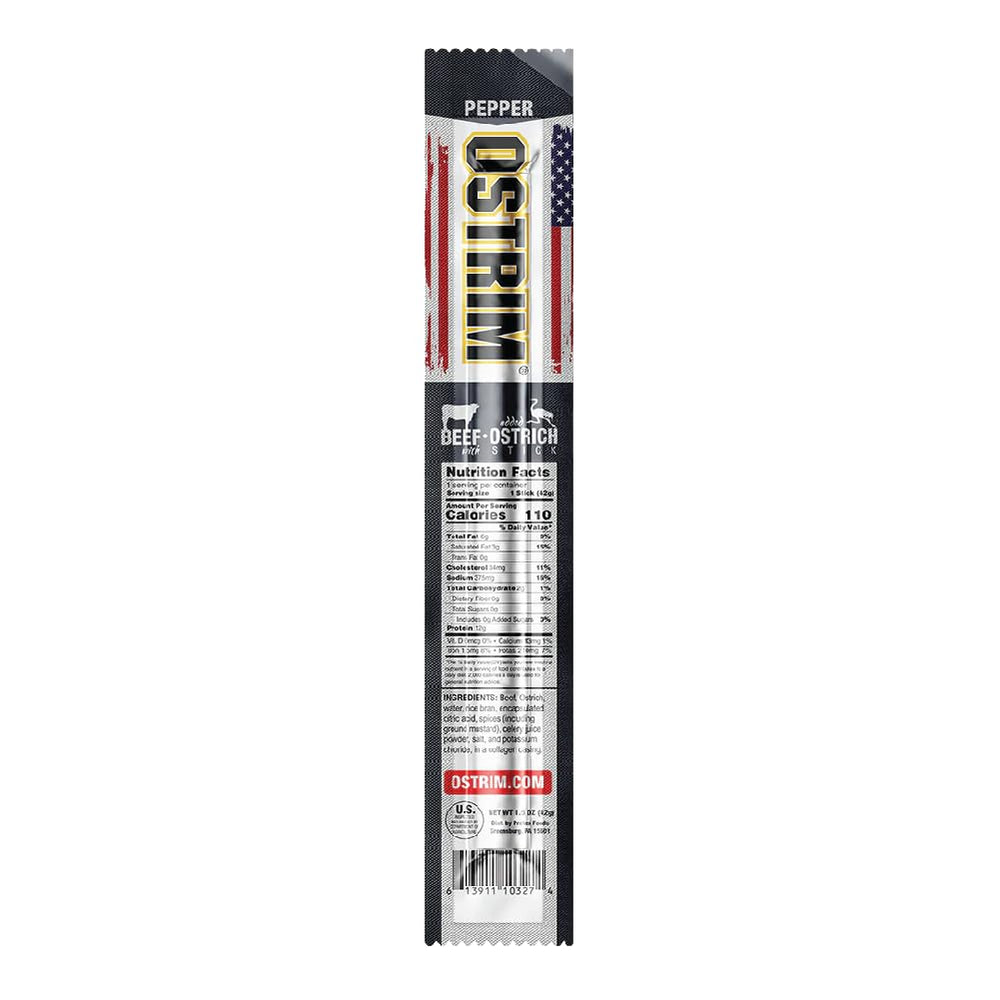 Ostrim individually wrapped 1.5oz stick ready for grab-and-go convenience