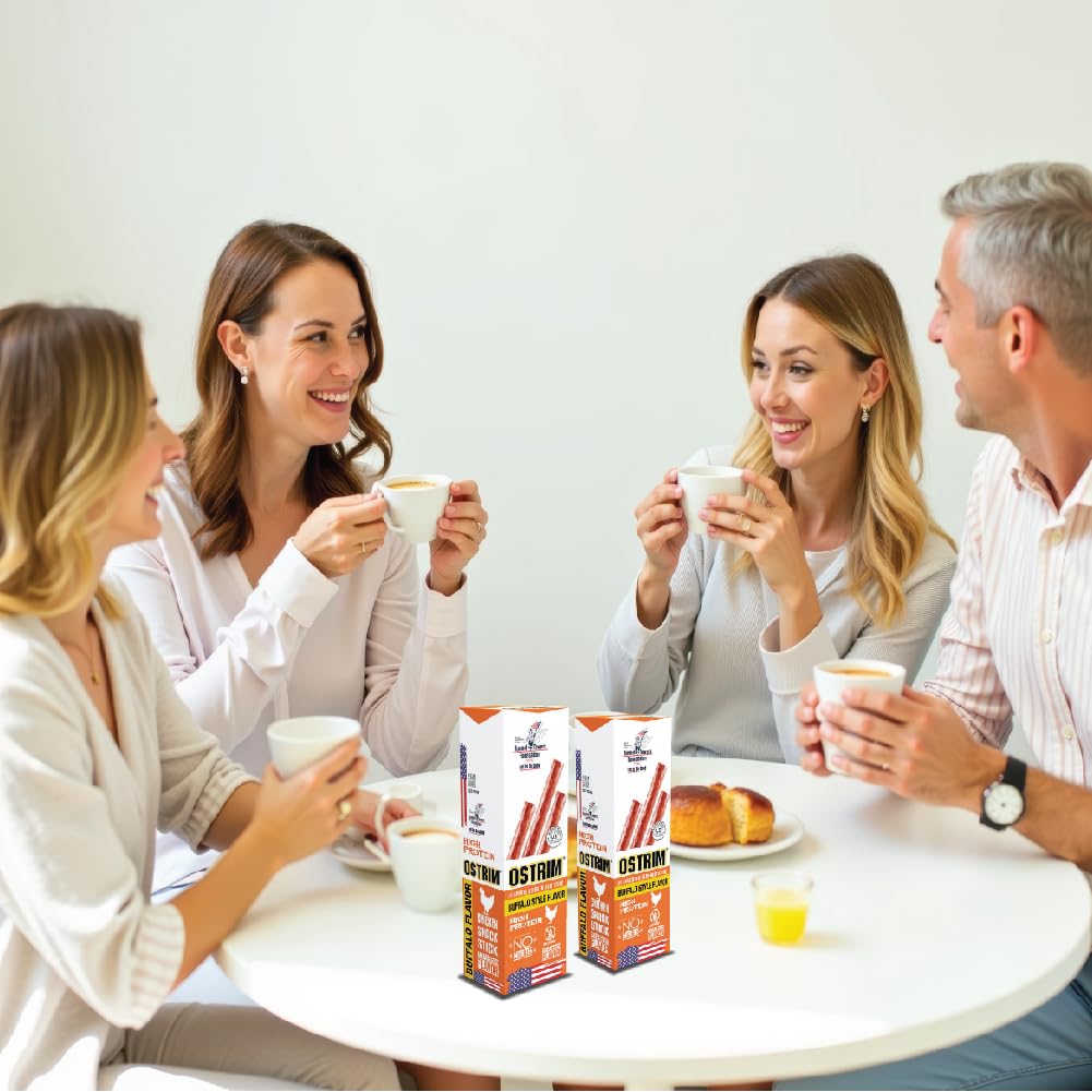 Ostrim sticks served on charcuterie board adding savory flavor to snacks