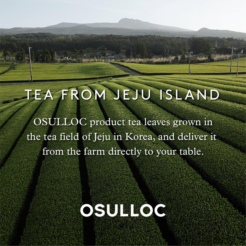 Osulloc lifestyle outdoor tea with glass and peaches promoting relaxing moments