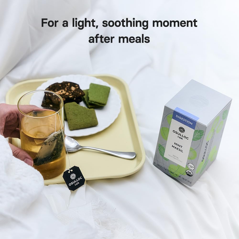 Osulloc fresh Korean plum and mint ingredients showing natural flavor benefit