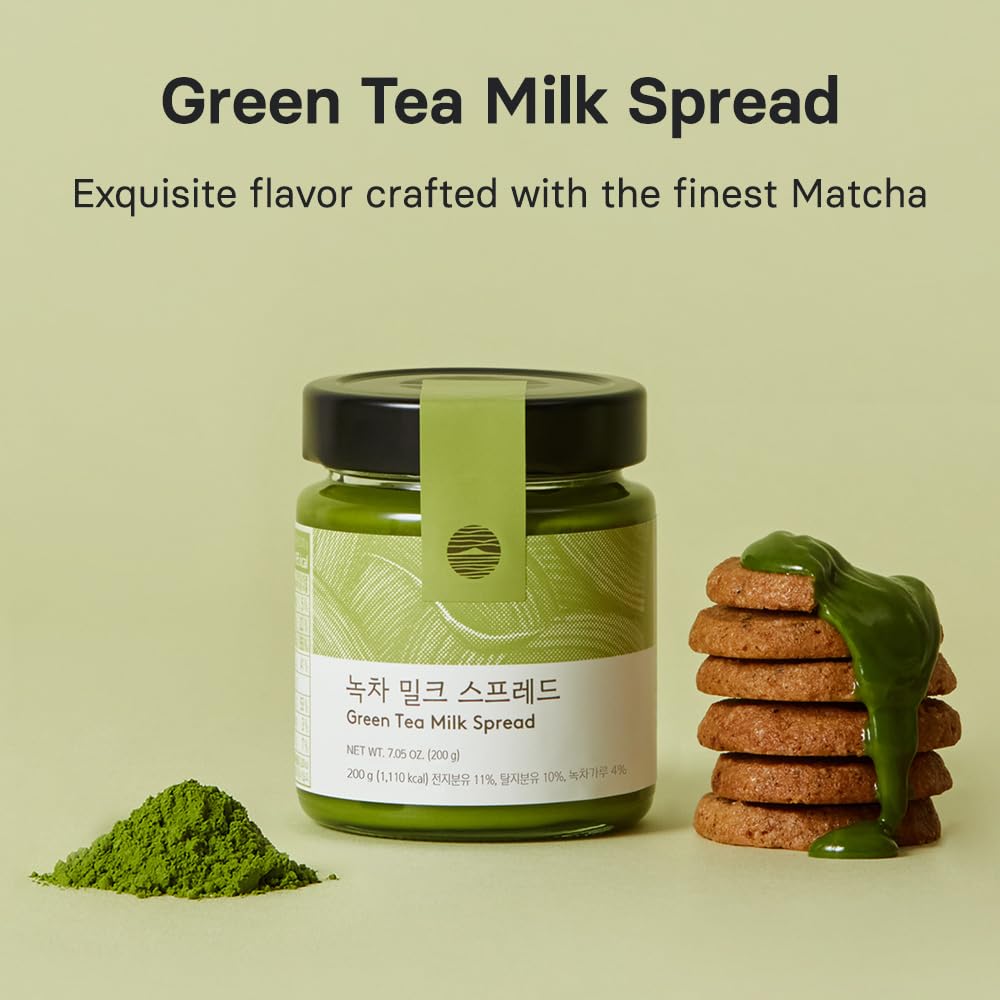 Osulloc open jar texture revealing creamy matcha spread for easy use