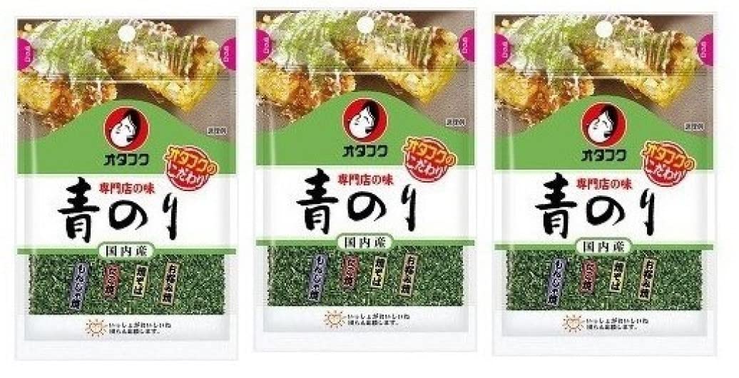 Otafuku aonori flakes front packaging showing seaweed flakes and vivid green garnish