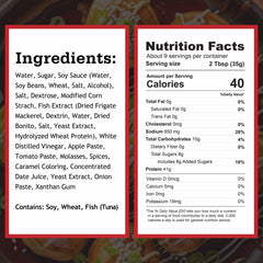 Otafuku label close-up highlighting ingredients and authentic recipe benefit