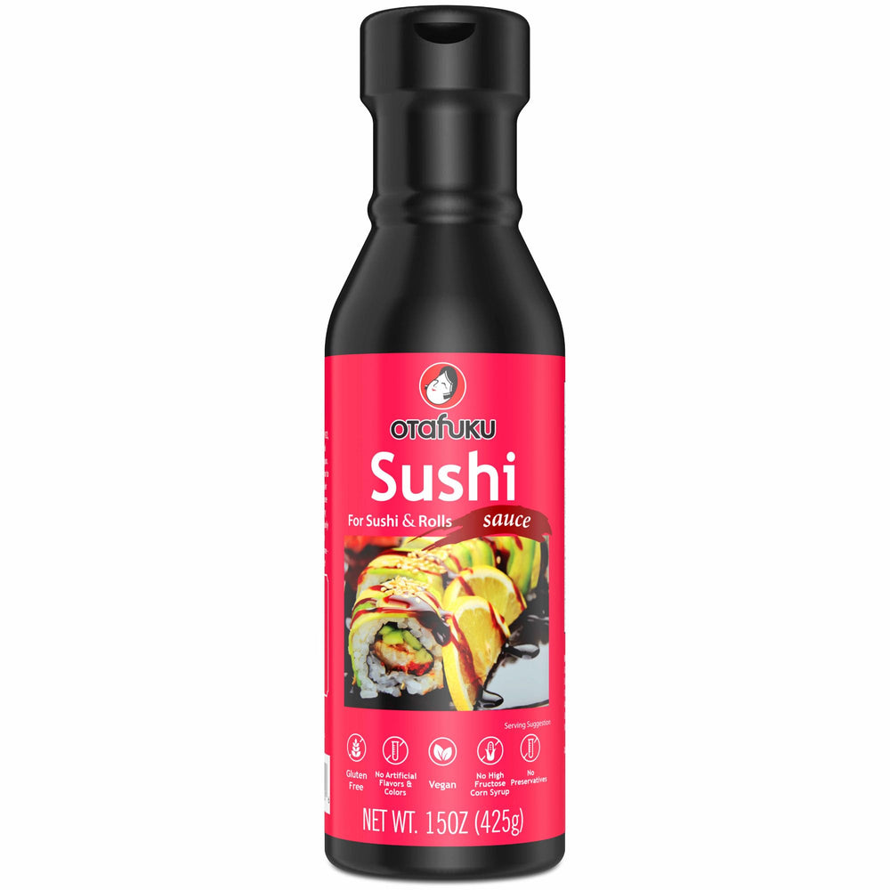 Otafuku bottle front view showing product and easy-pour cap benefit