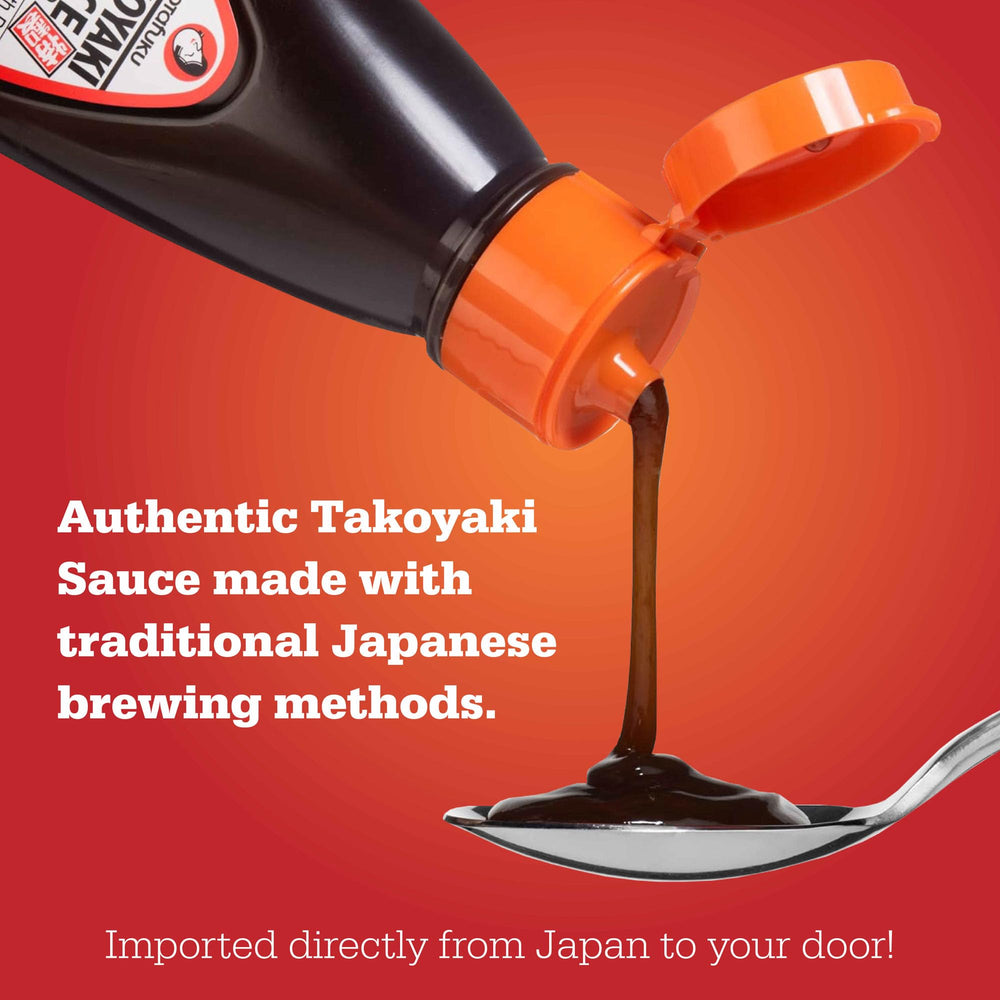 Otafuku glossy sauce texture close-up showing rich consistency for drizzling
