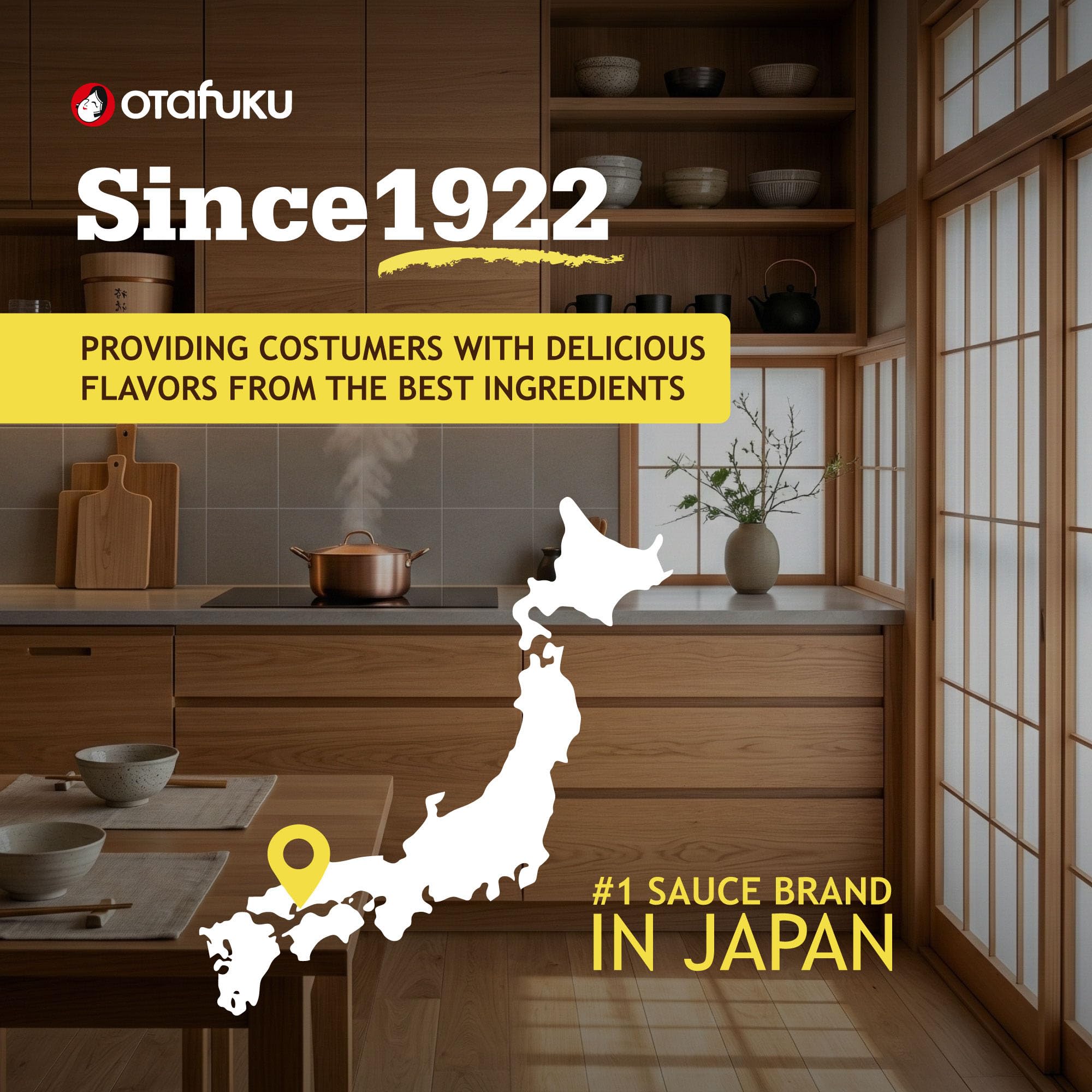 Otafuku tenkasu ingredient label closeup showing made in Japan quality and origin