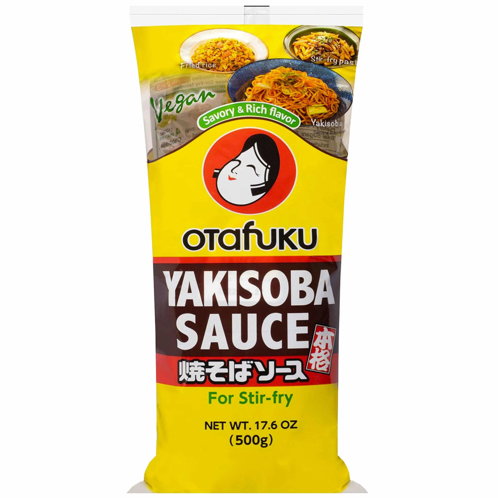 Otafuku bottle front label showing authentic yakisoba branding and size
