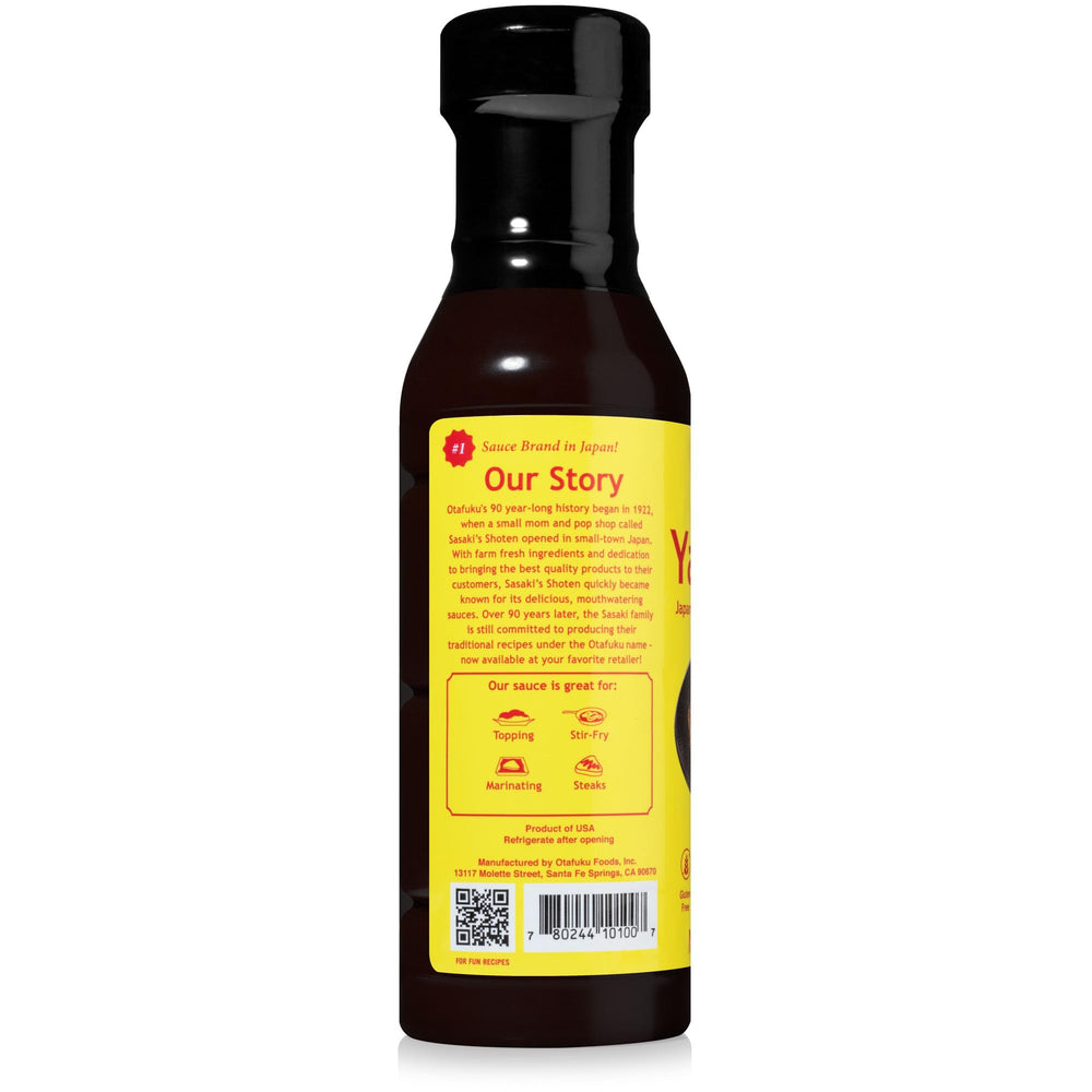 Kitchen scene with Otafuku bottle and prepared dish conveying everyday culinary inspiration