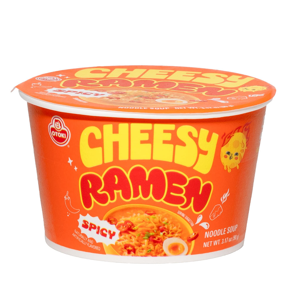 OTOKI front packaging showing bowl and bold spicy-cheese label for instant convenience
