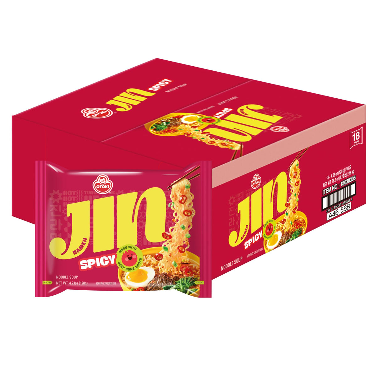 OTOKI front packaging showing spicy ramen and bold branding for shelf appeal