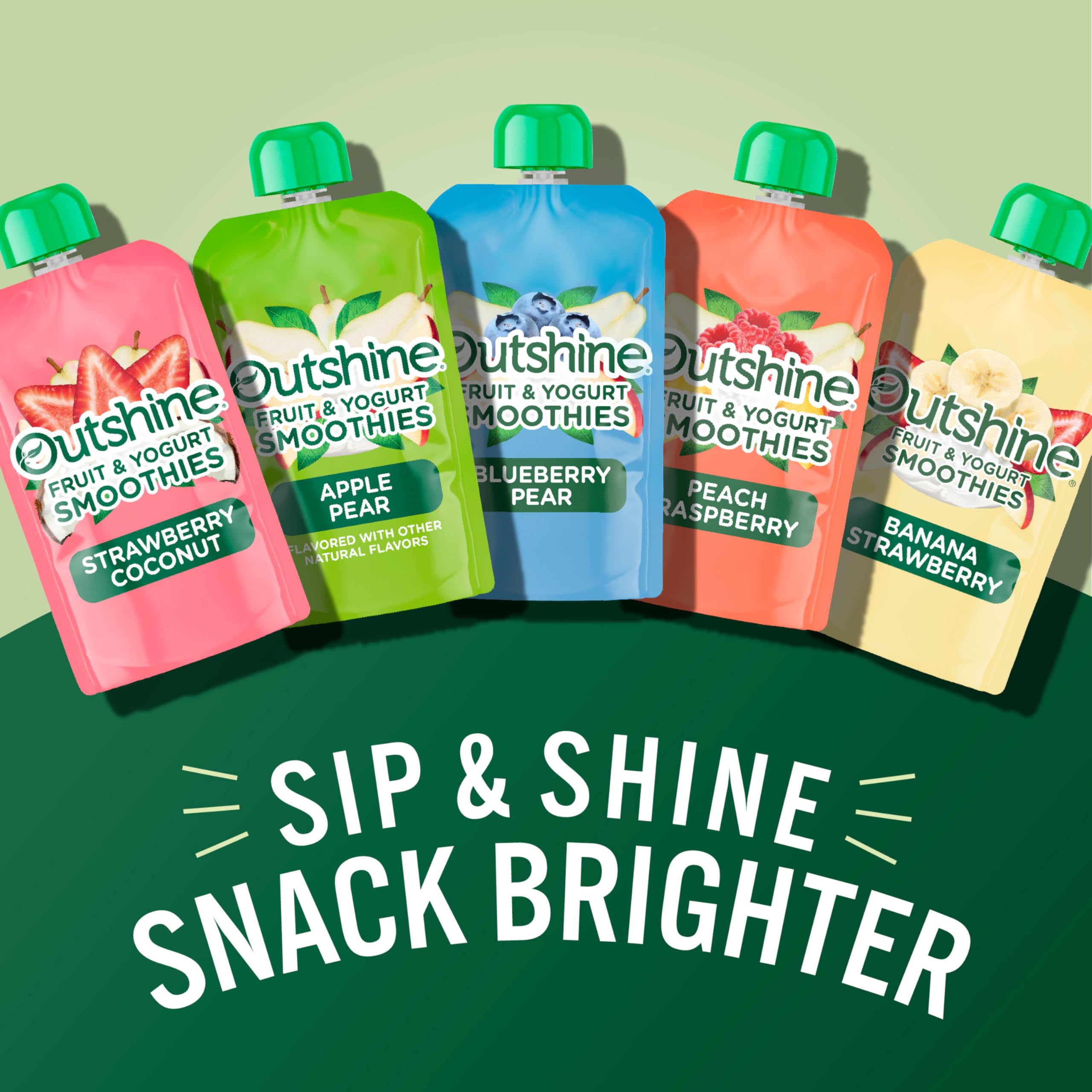 Outshine Smoothie next to a ruler to show pouch size and portion control