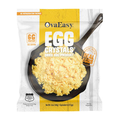 Ova Easy front packaging showing three 5.1 oz pouches and product benefits