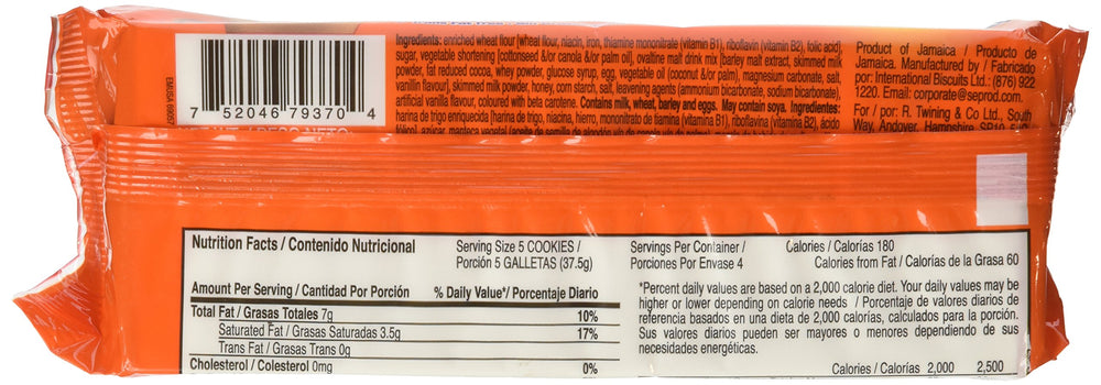 Close-up of Ovaltine biscuit texture highlighting crisp cocoa-malt crunch