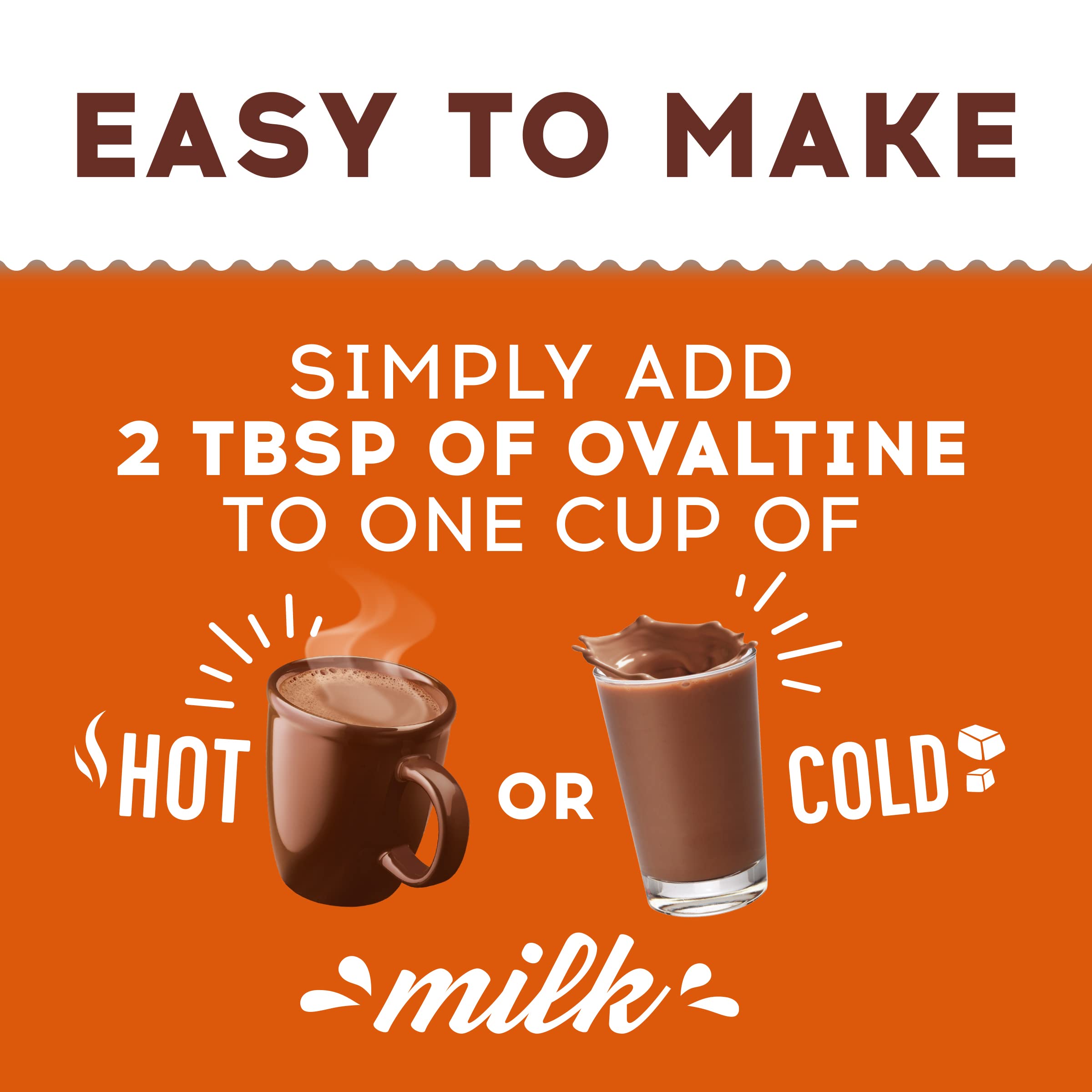 Ice cream topped with Ovaltine powder offering malty chocolate flavor boost