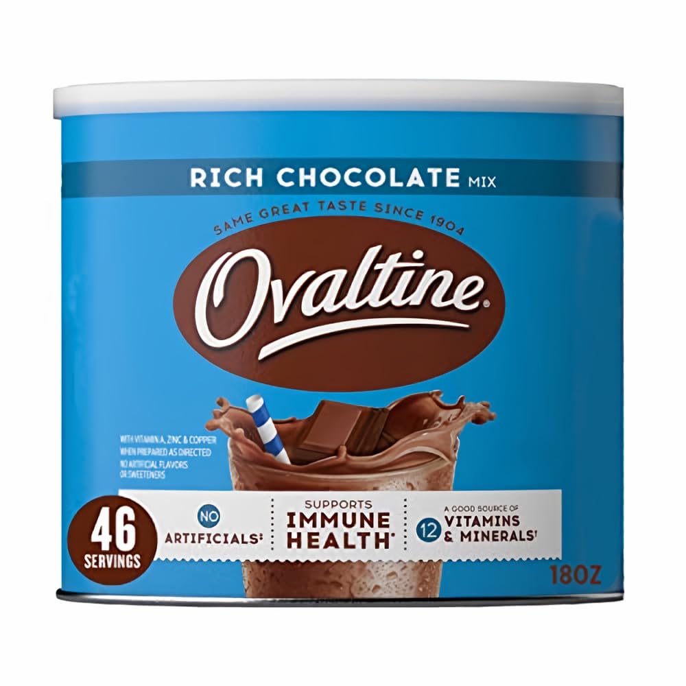 Salthouse & Peppermongers Ovaltine canister front view showing label and size benefit