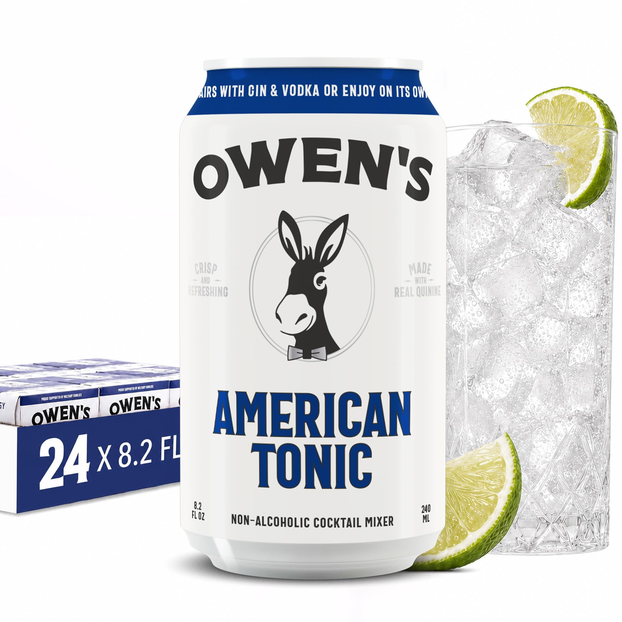 Owen's Craft Mixers front packaging shows clean can design and premium appeal