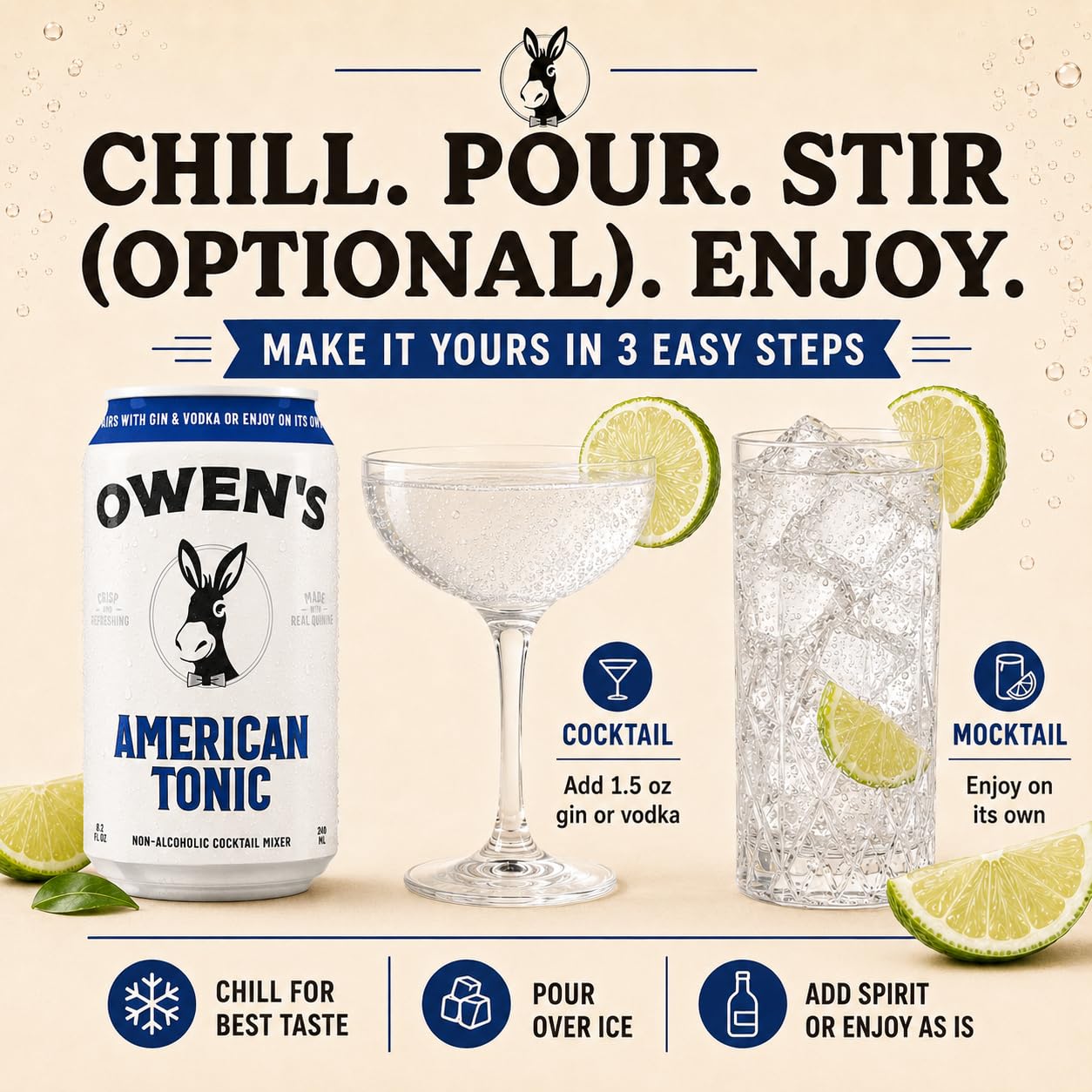 Owen's ingredient label closeup showing real juice and clean ingredient benefit