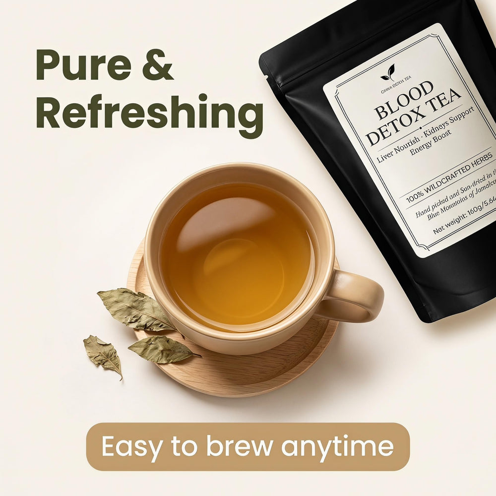 OWEOVYV tea bag steeping in a mug illustrating easy brewing and on-the-go use