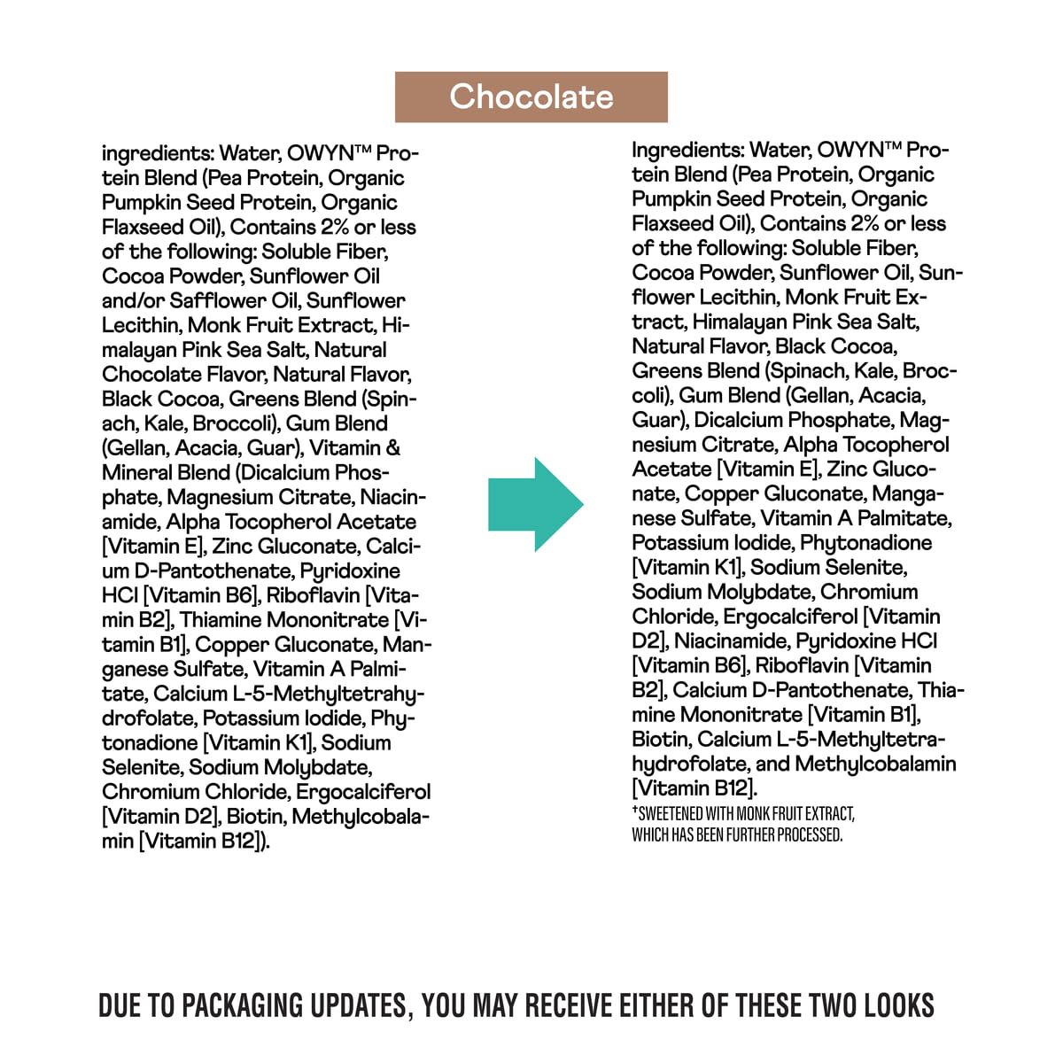 OWYN chocolate stored in fridge ready to drink demonstrating on-the-go benefit