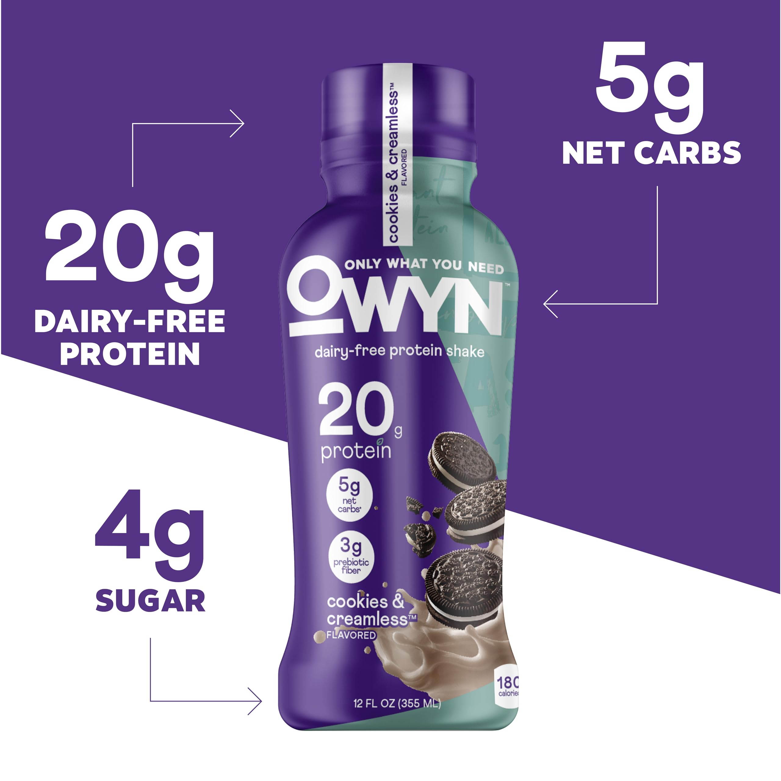 OWYN texture close-up highlighting creamy plant-based consistency