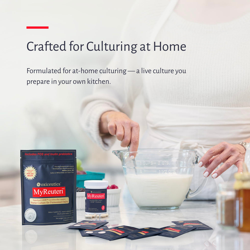 oxiceutics powder texture close-up showing fine mixable starter powder