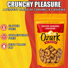 Ozark Nut Roasters closeup of caramelized coating highlighting glossy crunch and sweet appeal
