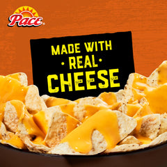Close-up of Pace mild nacho cheese texture, smooth consistency for easy dipping