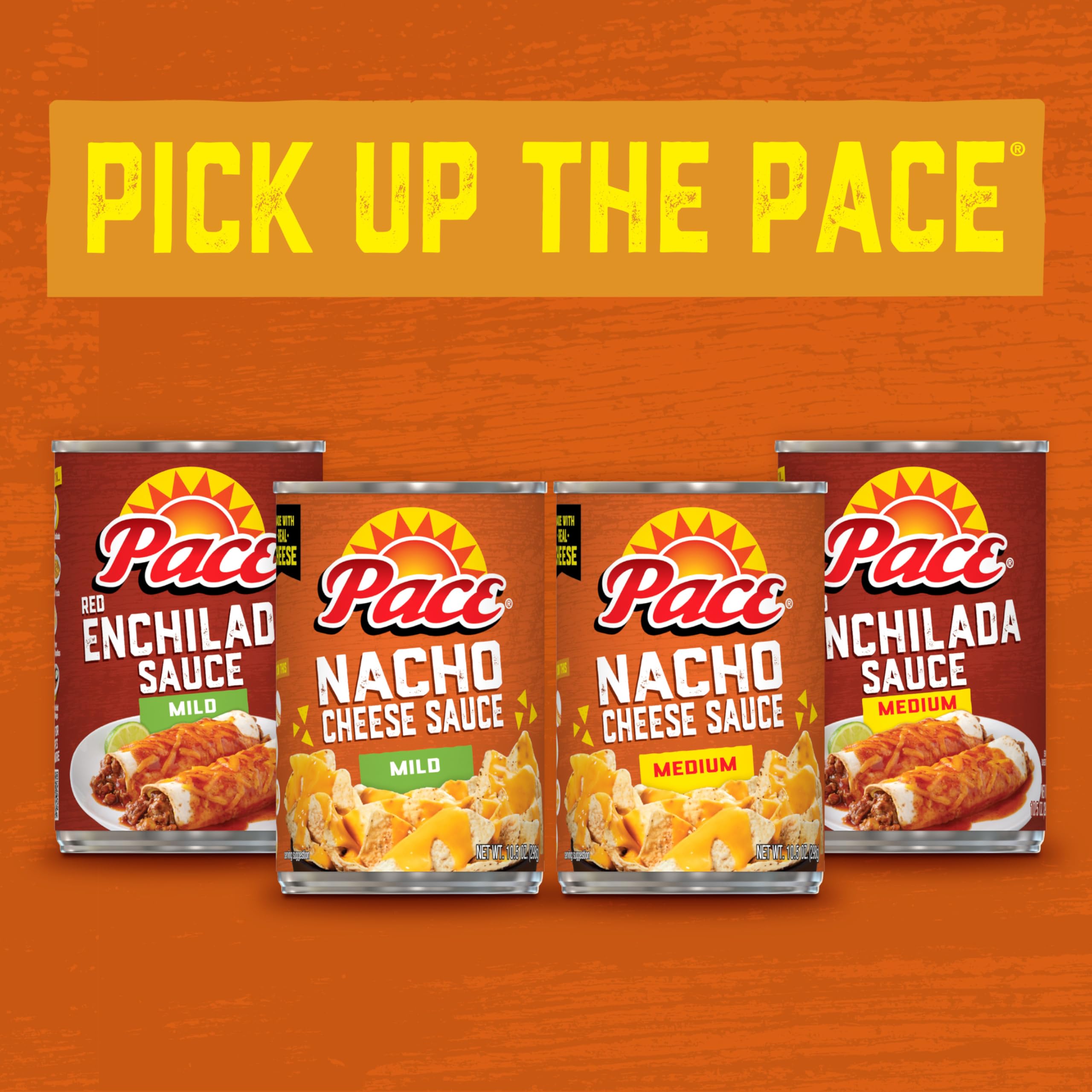 Close view of Pace mild nacho cheese ingredient label, made with real cheese