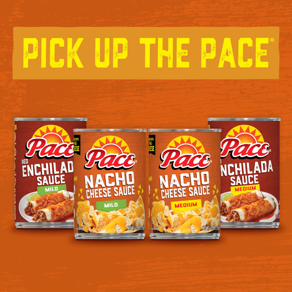 Close view of Pace mild nacho cheese ingredient label, made with real cheese