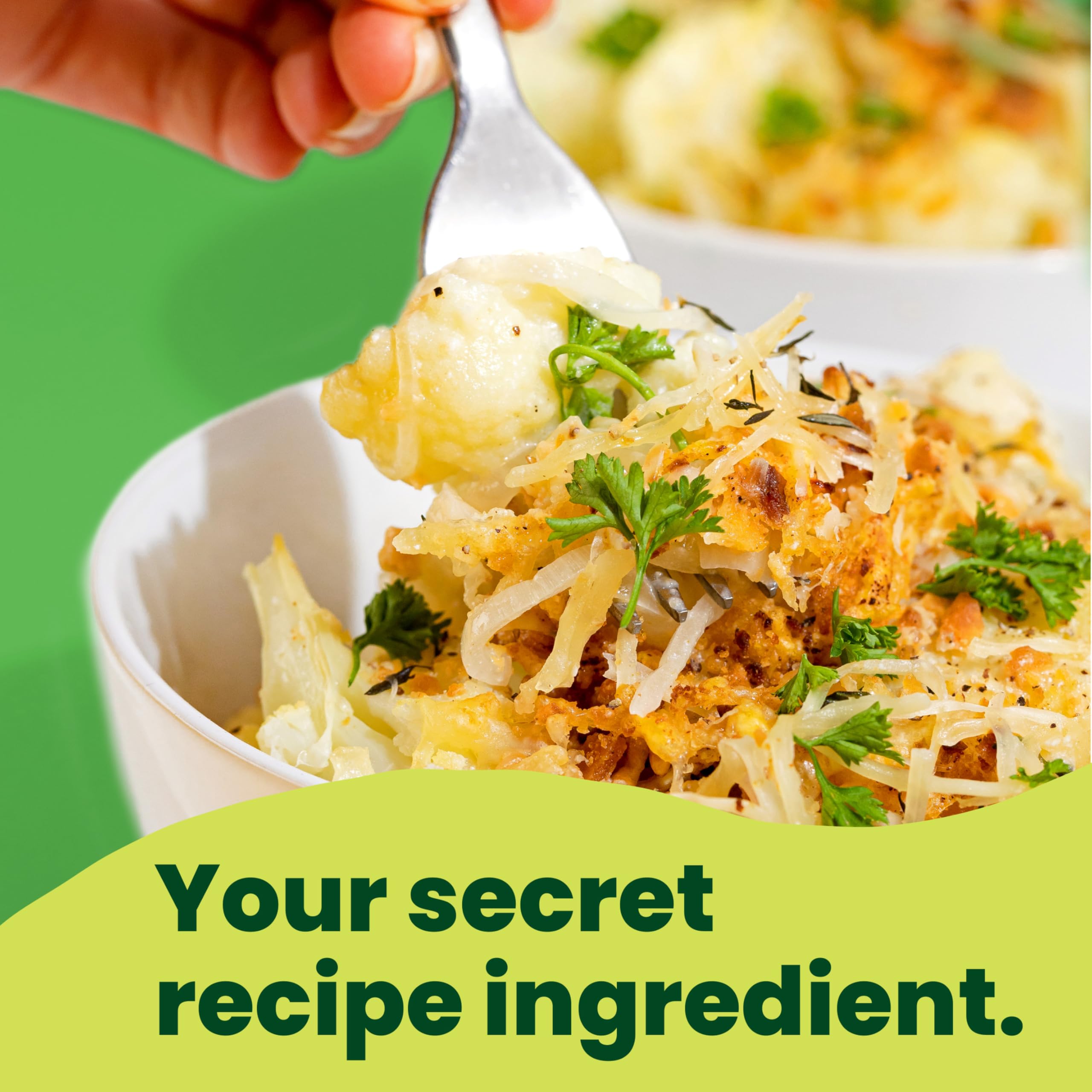 Pacific Foods can displayed alongside roasted chicken and garlic ingredients for flavor clarity