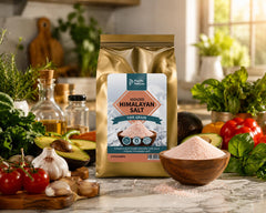 Pacific Pelican salt pouring into a dish showing easy seasoning benefit
