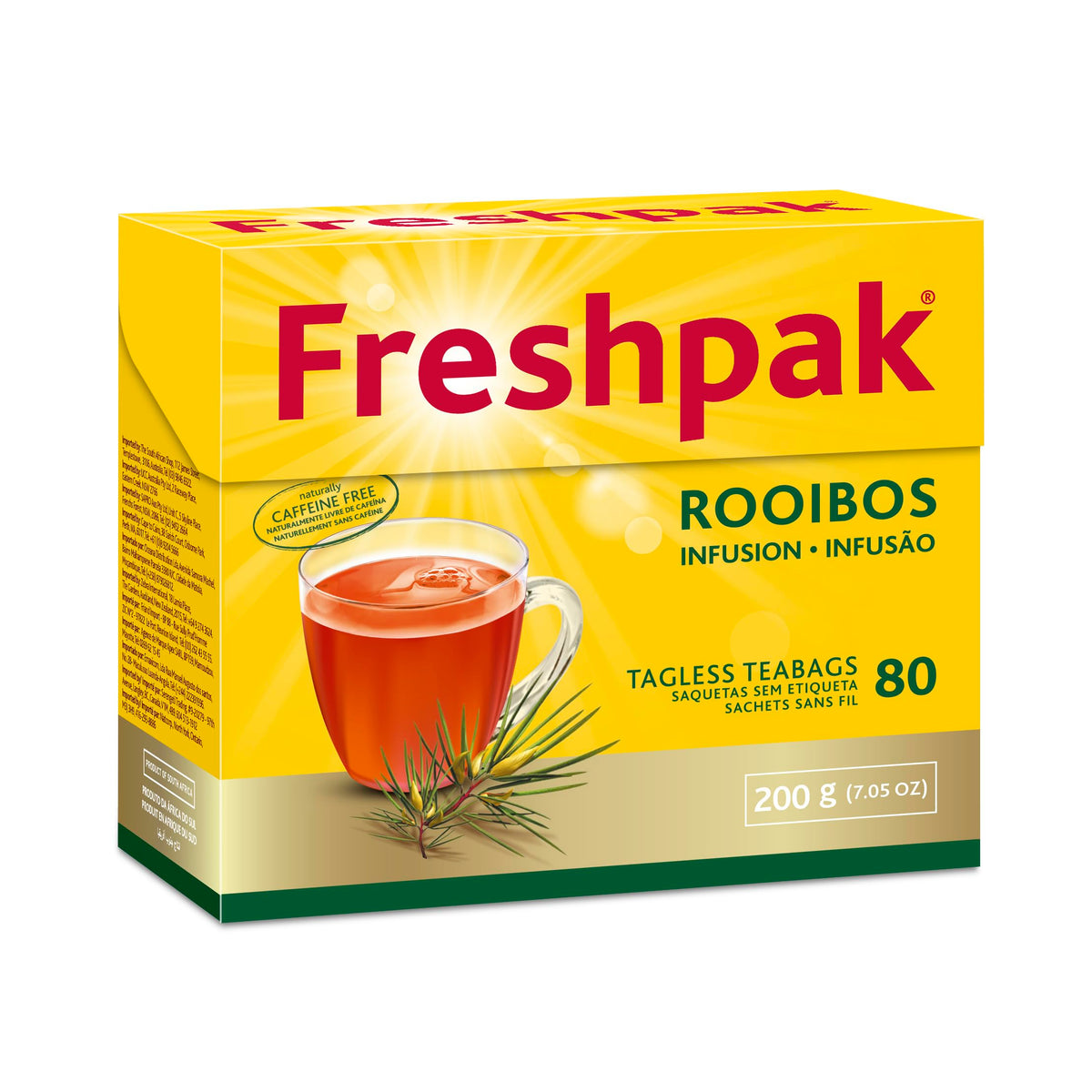 PakFresh Freshpak front packaging showing foil-lined kraft pouch and branding, keeps tea fresh