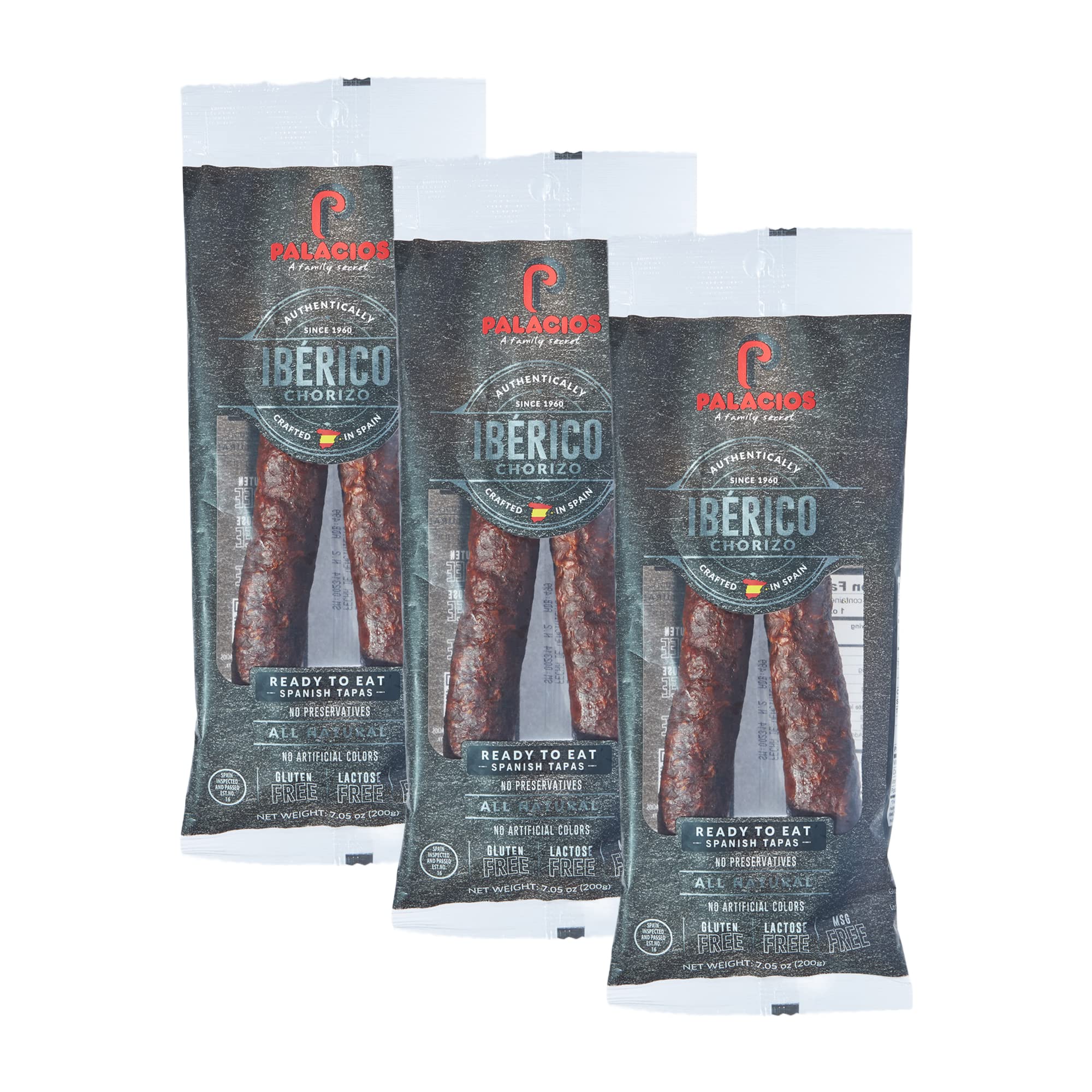 Palacios front packaging 3‑pack shows product and easy serving