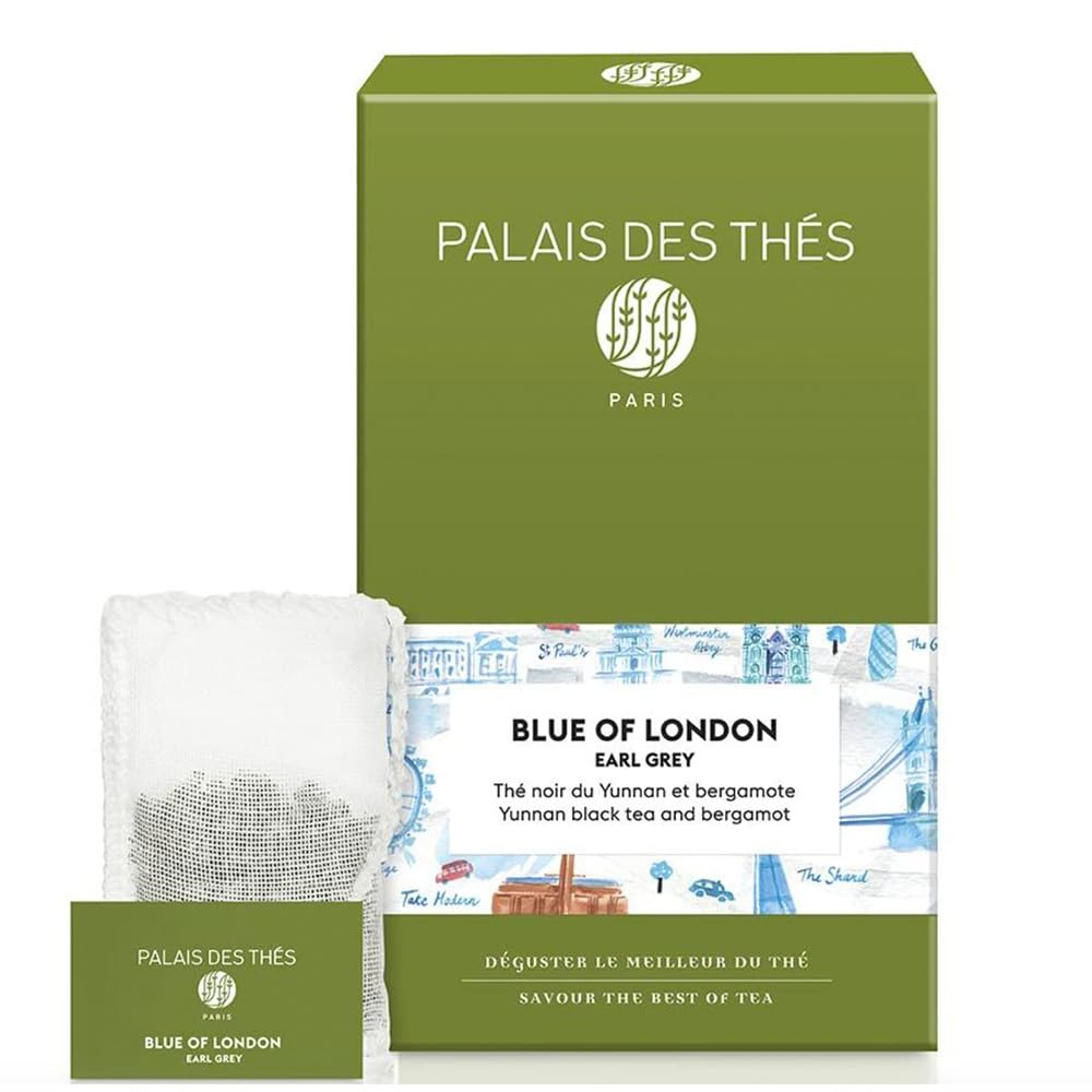 Palais des Thés front packaging showing elegant Earl Grey and convenience