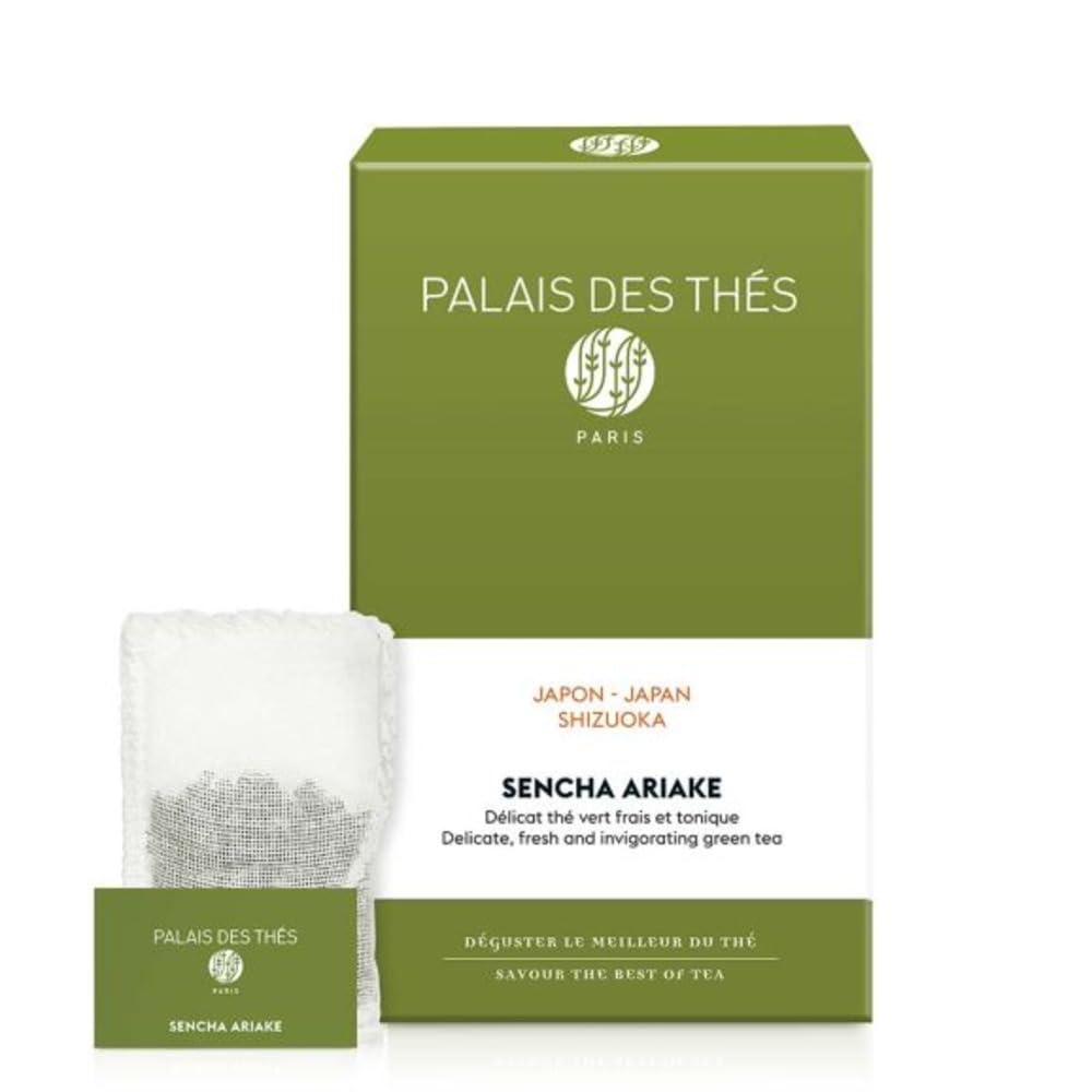 Palais des Thés front packaging showing organic sencha, highlights convenience