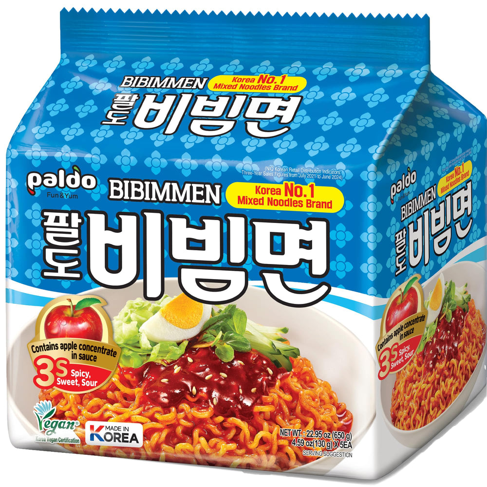 Paldo front packaging showing five-pack and branding, ideal for pantry stock