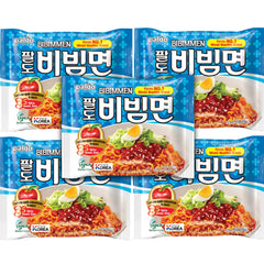 Opened Paldo sauce sachet beside noodles showing sweet and spicy paste for flavor